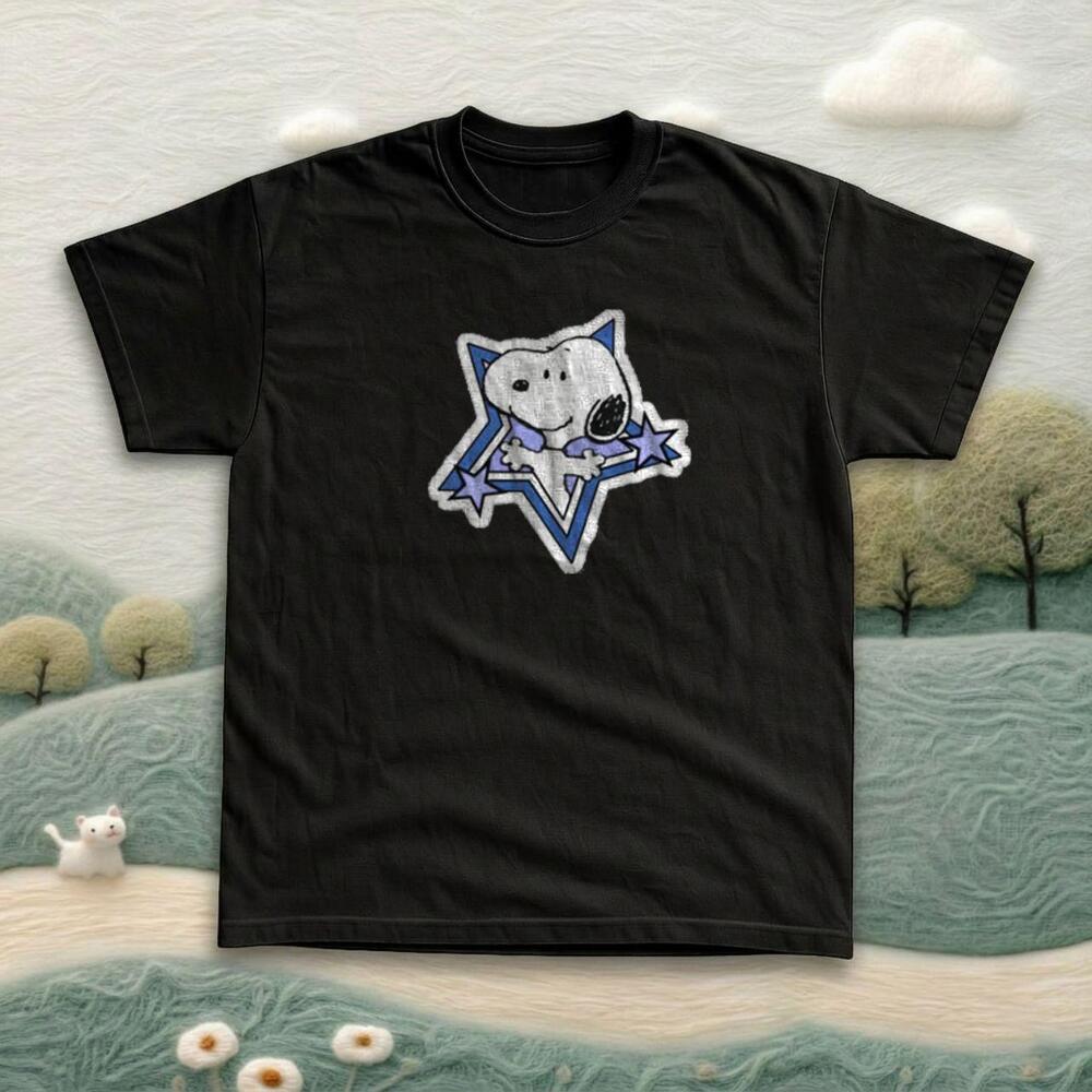 Snoopy Black Gildan Unisex T-Shirt